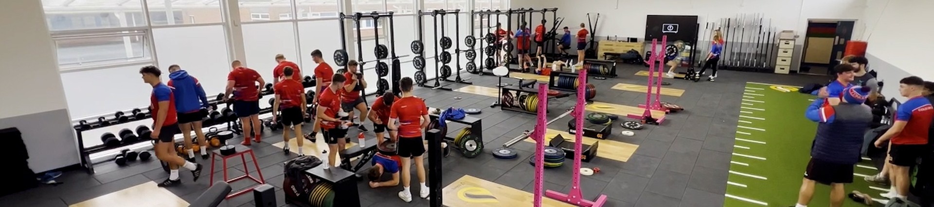 Students training in the gym.