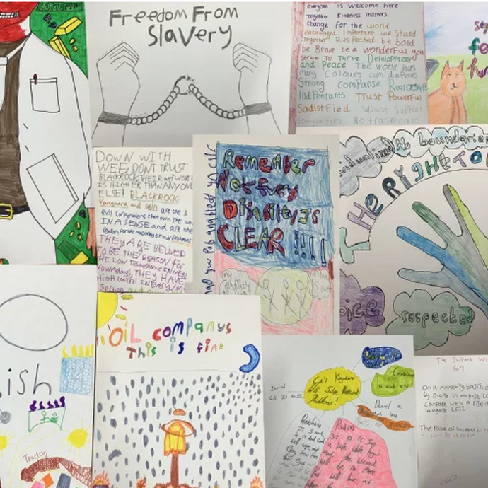 A mix of student poster work